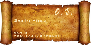 Oberle Vince névjegykártya